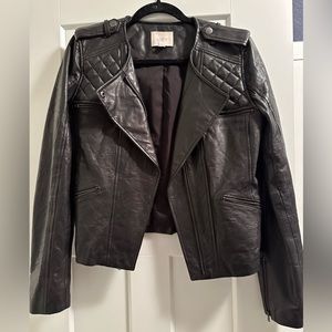 EUC 100% Genuine Leather Moto Jacket